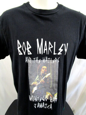 Bob Marley Shoe Palace Catch A Fire 1973 Reggae Tour Black T Shirt Men L